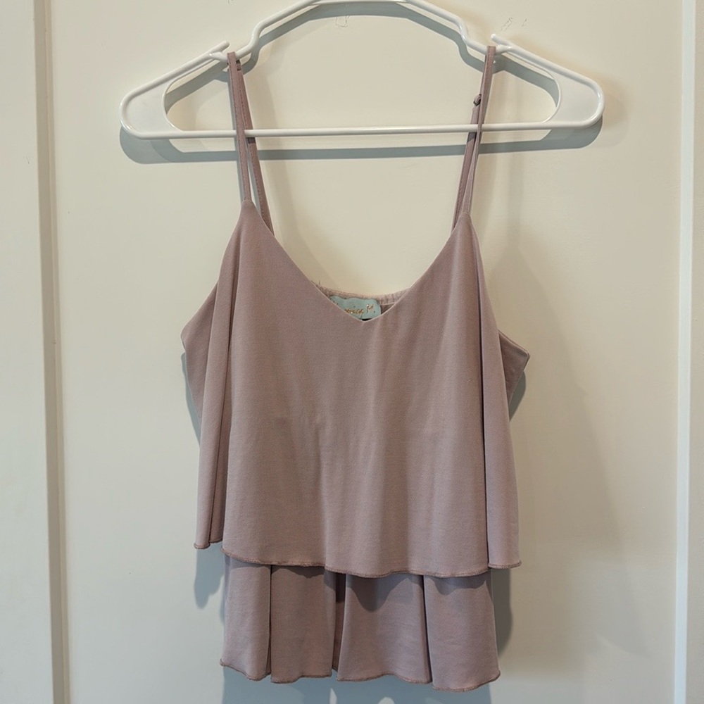 Veronica M Lilac Purple Cropped Tank Top